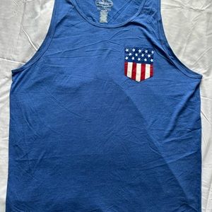 America flag tank with pocket